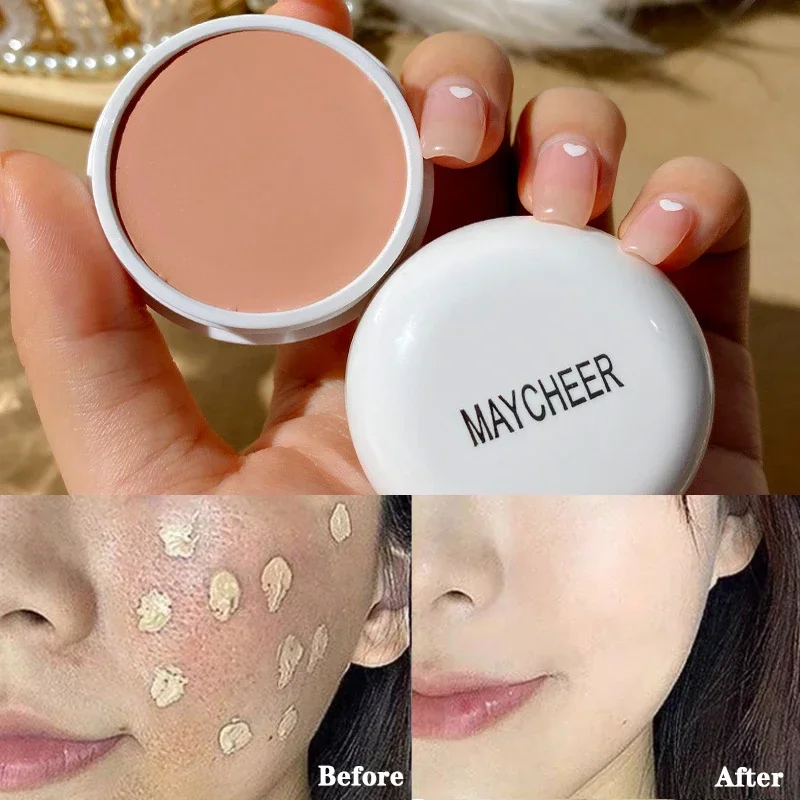 Concealer Foundation Cream Full Cover Dark Circles Acne Spots Whitening Moisturizing Waterproof Brighten Face Base Tone Makeup