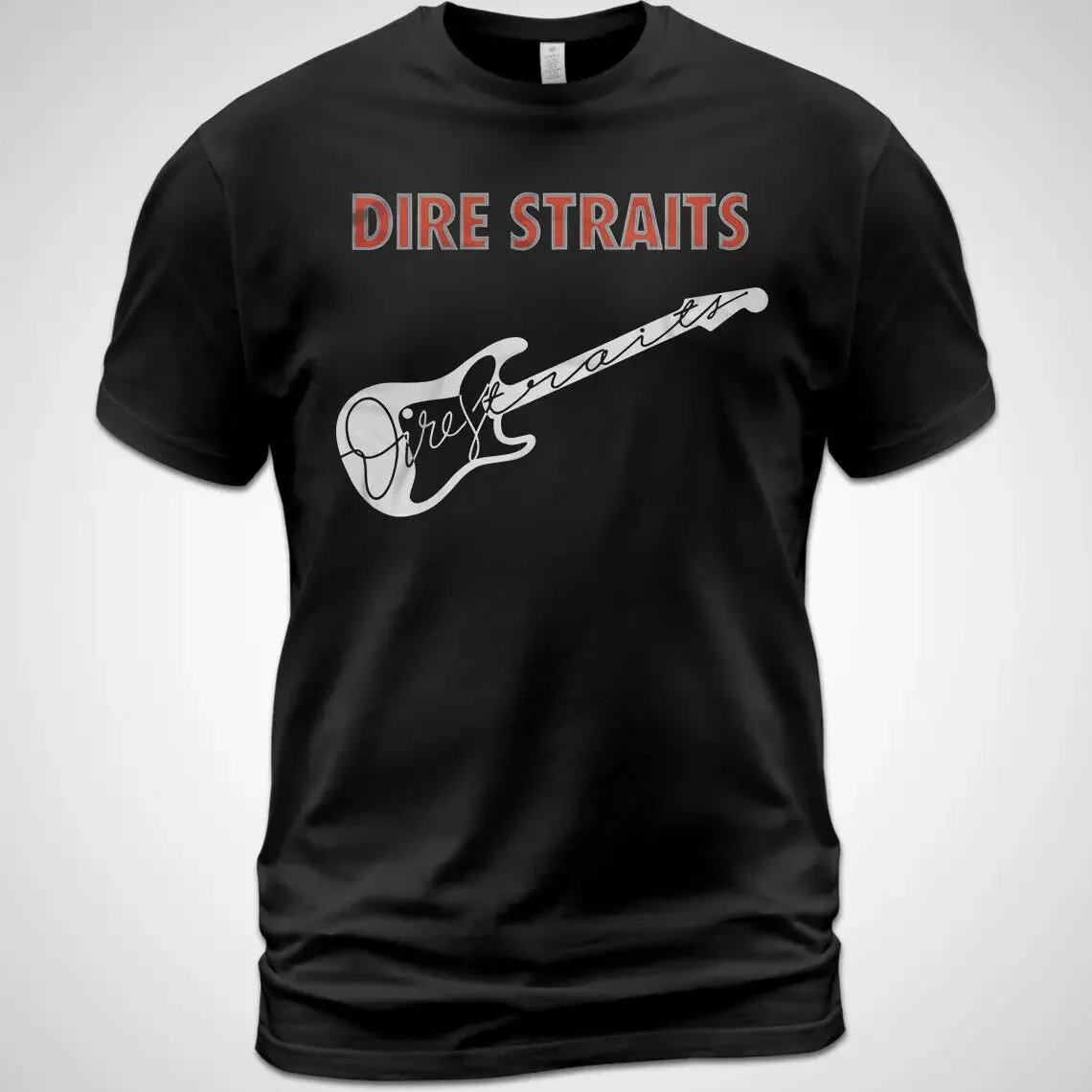 Cotton Unisex T-shirt Dire Straits Rock Music Shirt Mark Knopfler John Illsley