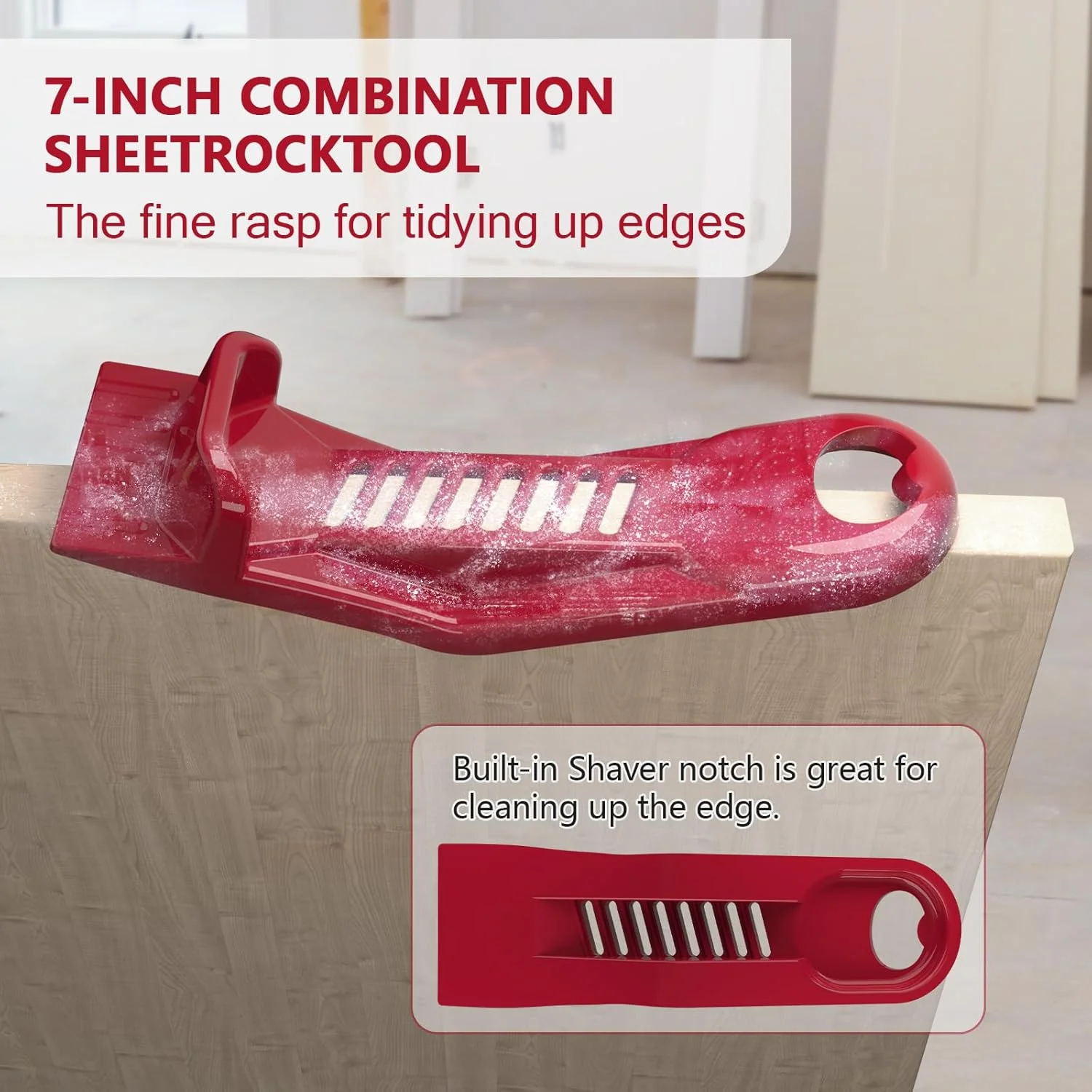 Drywall Panel Lifter Drywall Rasp Drywall Tool Includes Built In Bottle Opener, Lightweight Non-Clogging Rasp Door Hanging Tool
