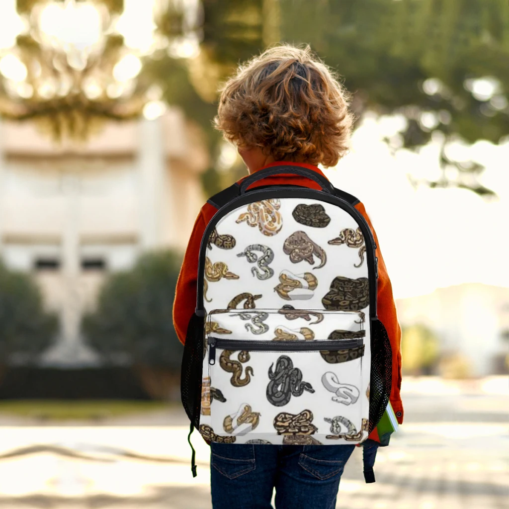 Ball Python Morph Snake Pattern New Female Fashion boys High Capacity Waterproof College Backpack 17inch