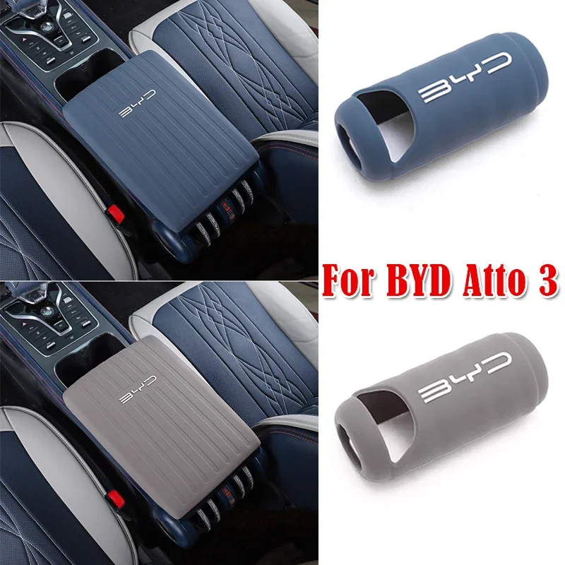 

Car Armrest box Silicone Cover For BYD Atto 3 Yuan Plus 2022 2023 Door Handrail Gear shift protective sleeve Auto Accessories