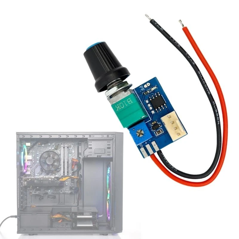 

Silents Operation 12V PWM Fan Speed Controllers 4Pin Computer Cooling Module ABS