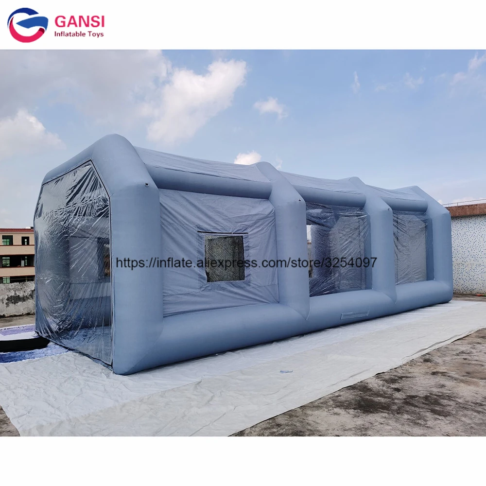 2020 new arrival inflatable car paint booth outdoor inflatable spray booth tent with two blowers