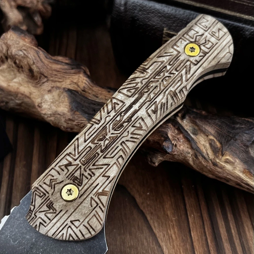 Coltello tattico a lama fissa serie RS 8Cr13Mov Acciaio G10 Maniglia Multitool Coltello da caccia da campeggio di sopravvivenza militare all'aperto