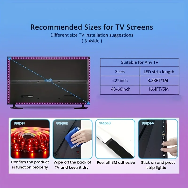 1-5M LED Strip Light USB Bluetooth 5050 RGB Light SMD DC 5V Flexible LED Lamp Tape Ribbon TV Desktop Screen BackLight Diode