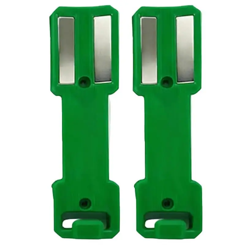 ABLQ 2-Pack Magnetic Aerosol Can Holder, Double-Sided Magnet, Sprayer Can Organizer For Garage, Toolbox Green