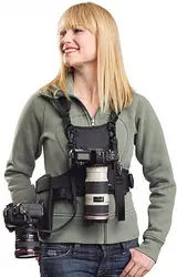 Carrying 2 DSLR Camera Double Shoulder Strap, Chest Harness System Vest Photography Belt for Nikon Canon Sony SLR/Camcorders