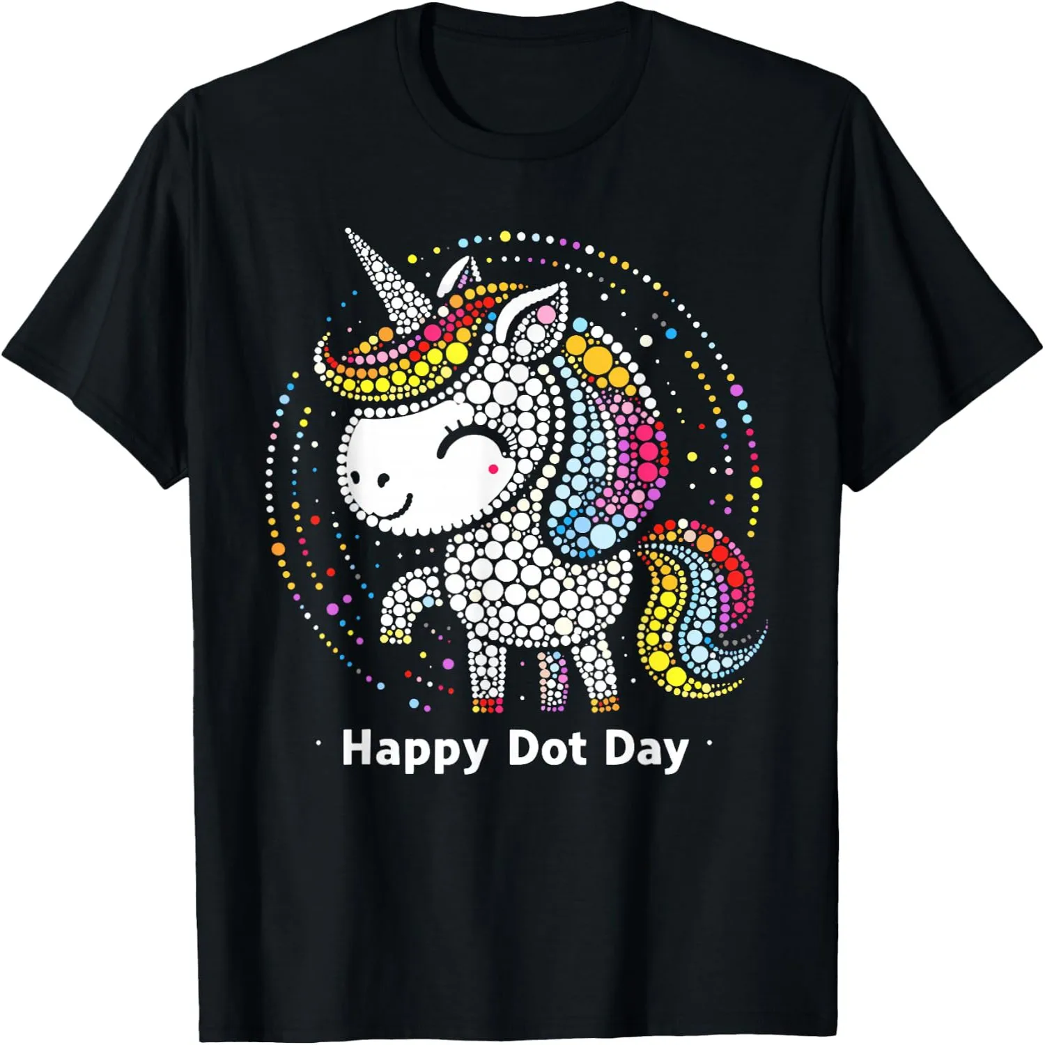 Unicorn Graphic Kids Girls Dot Day T-Shirt graphic tee, men’s, women’s, halloween shirt,