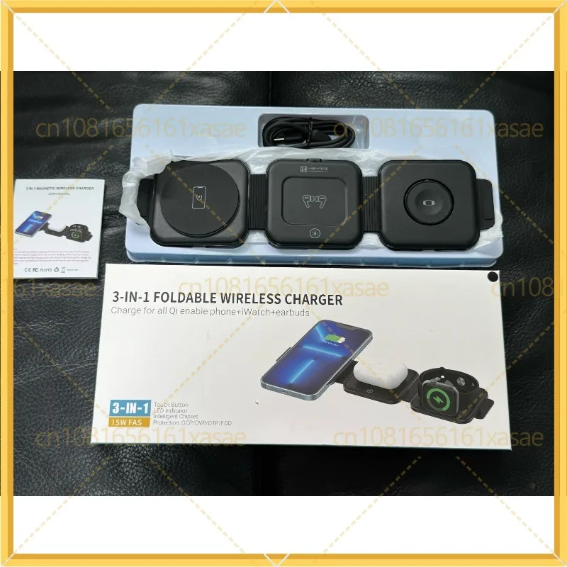3-in-1 Wireless Charger - 15W For MagSafe Foldable Model