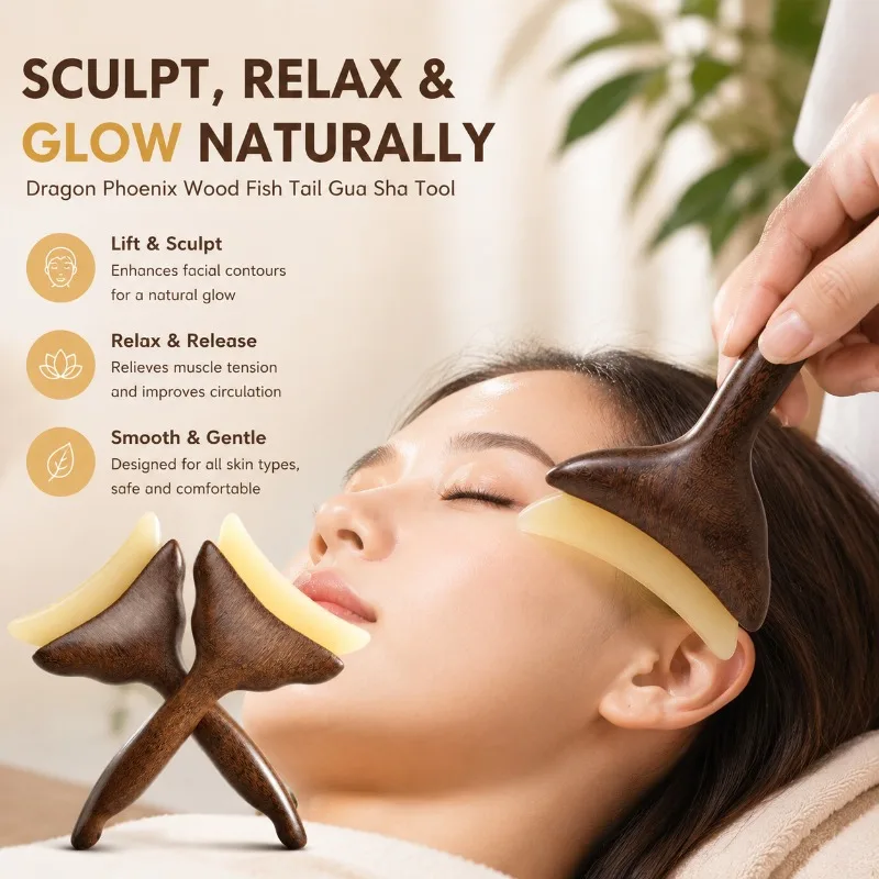 Planche de Gua Sha multifonctionnelle pour le visage, stylo de massage des points d'acupuncture et des méridiens, bâton de massage pour le raclage des tendons, portable pour spa et physiothérapie