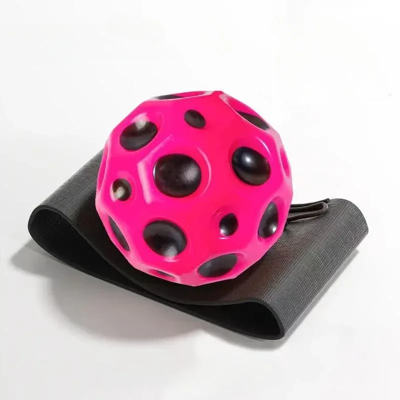 ลูกบอลมูนสโตนยืดหยุ่นสูงพร้อมเชือกเด้ง สำหรับเด็กและผู้สูงอายุ สนุกคลายเครียด ของเล่นออกกำลังกายกลางแจ้ง