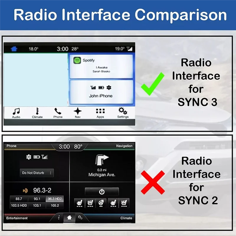 Navigazione Digitizer 8 "LCD Touch Screen Per Ford F-150 SYNC 3 SYNC3 2013-2018 Radio Monitor LQ080Y5DZ05