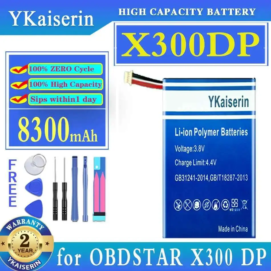 

Automotive Diagnostic Equipment Battery 8300Mah For Obdstar X300 DP X300DP PAD2 Tester