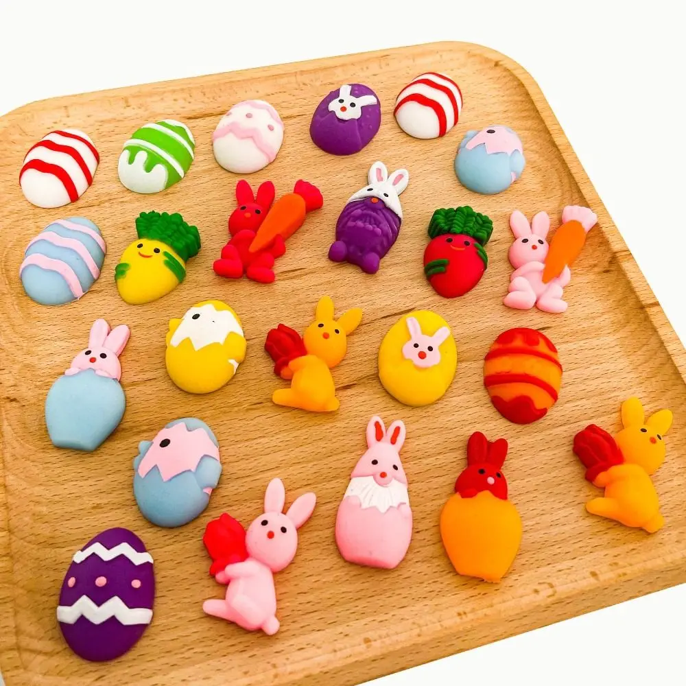 

10pcs Rabbit Easter Eggs Filler Toys DIY Crafts Chick TPR Basket Stuffer Toy Easter Egg Easter Squeeze Toy Kid