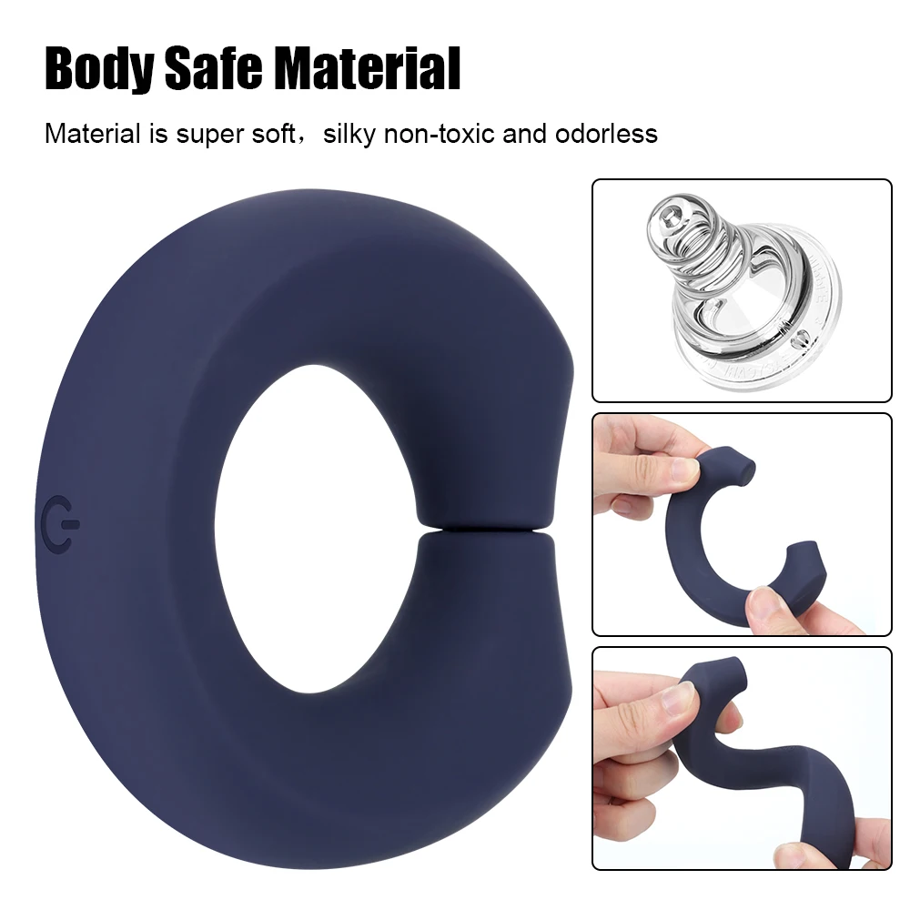 Electric Free Size Penis Ring for Men Cock Enlargement Delay Ejaculation Vibrators Medical Exerciser Sex Toys Male Masturbator