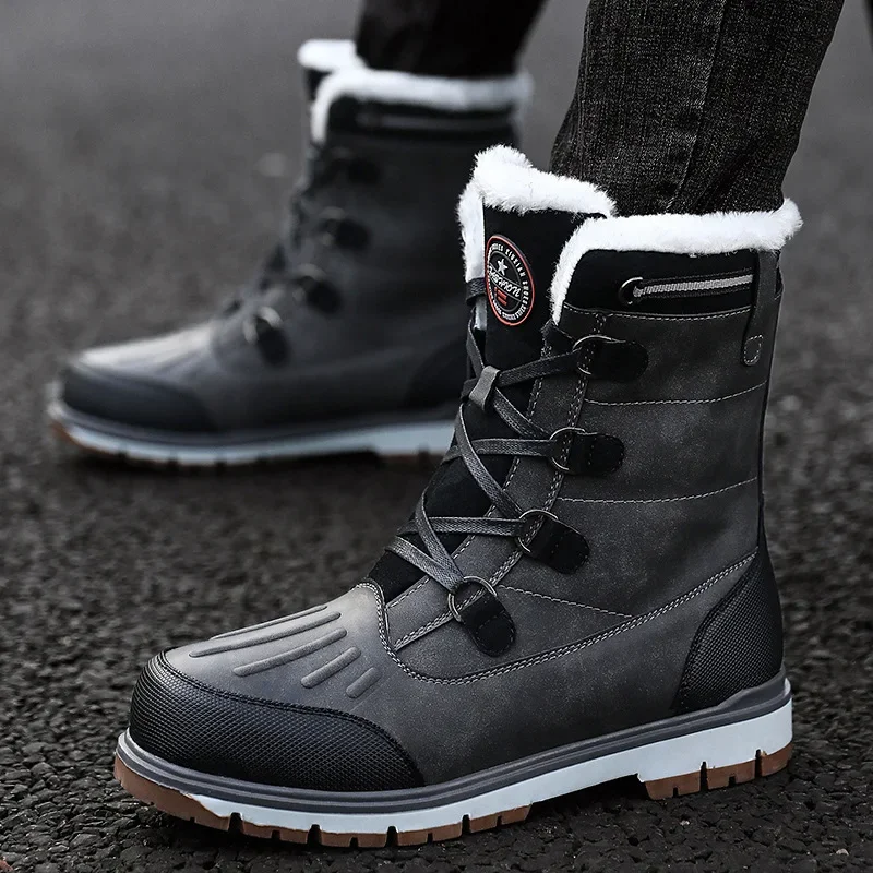 High Quality Winter Snow Boots Men\'s 2024 Plush Warm Comfortable Anti Slip Wear-resistant Waterproof Outdoor Casual Cotton Shoes