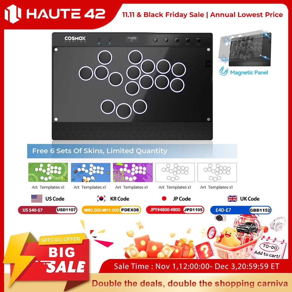 Arcade Stick For Ps5 Pc Switch - Controller Arcade Magnetico Haute42 Senza Leva