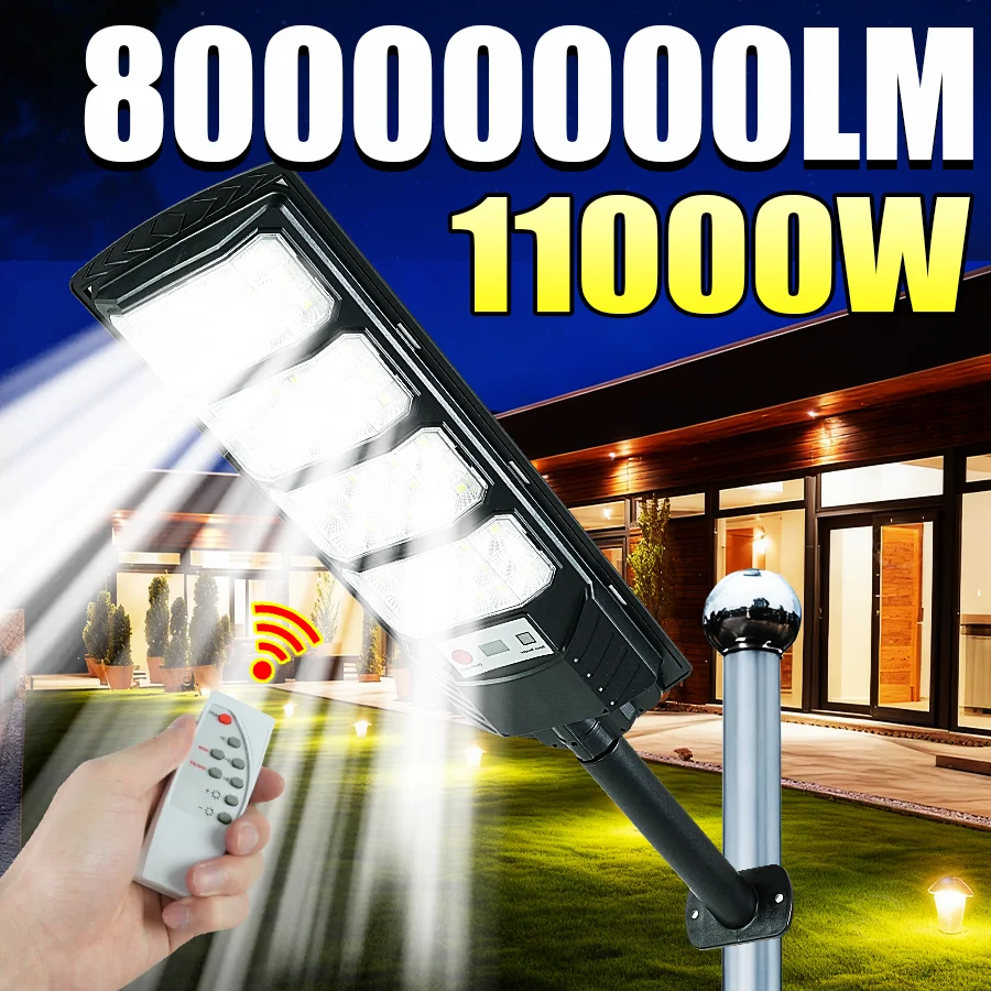 

80000000LM 10000 Вт/5000 Вт/500 Вт мощный солнечный светодиодный светильник уличный датчик движения солнечная лампа уличный мощный уличный садовый настенный светильник