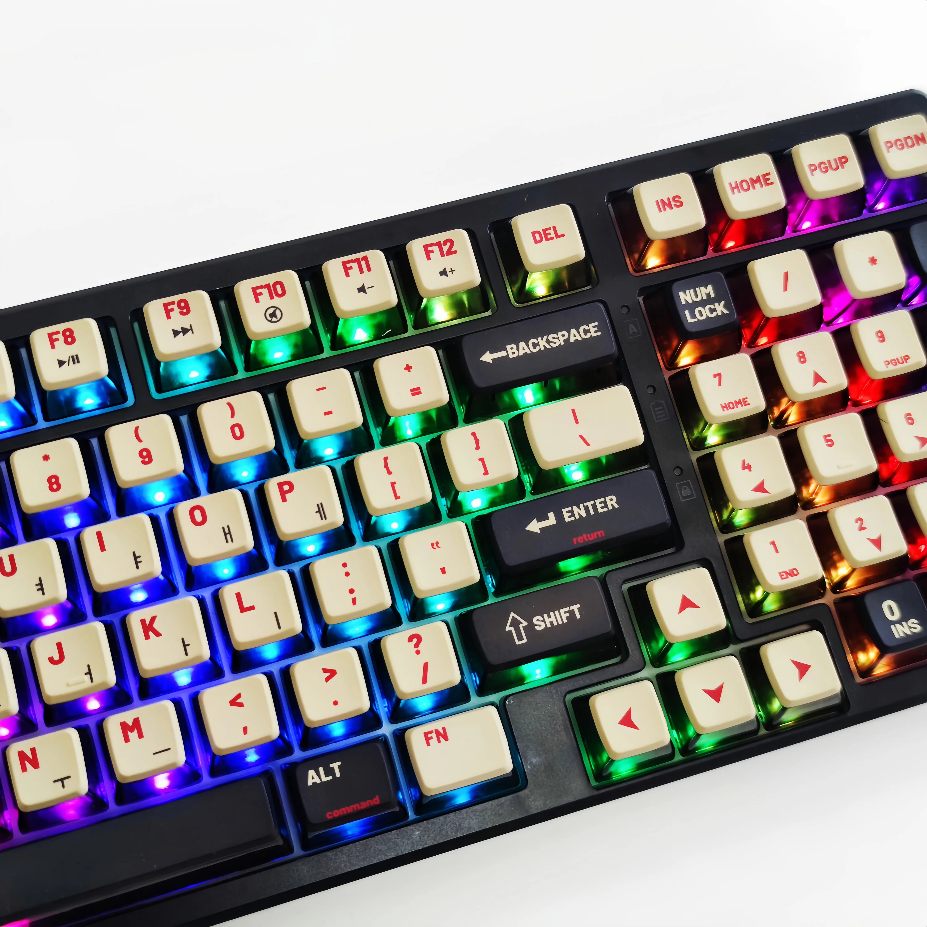 Retro Korean Pudding Keycaps ASA Profile PBT Transparent Backlight Hangul keycap Thermal sublimation Mechanical Keyboard Keycap