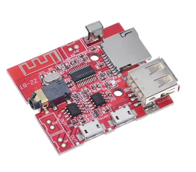 3 واط سيارة بلوتوث 4.1 MP3 WAV فك مجلس مكبر الصوت وحدة استقبال الصوت دعم USB/TF/U-DISK/IR الأحمر #2