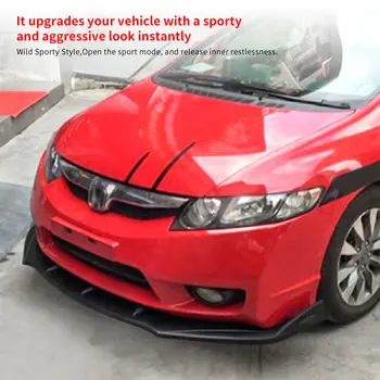 適用於本田思域(第八代,2006-2010款,2008款)的3件套汽車前保險桿擾流板唇邊車身套件擾流板擴散器導流罩 10 最佳銷售 思域EG車身套件 - №4