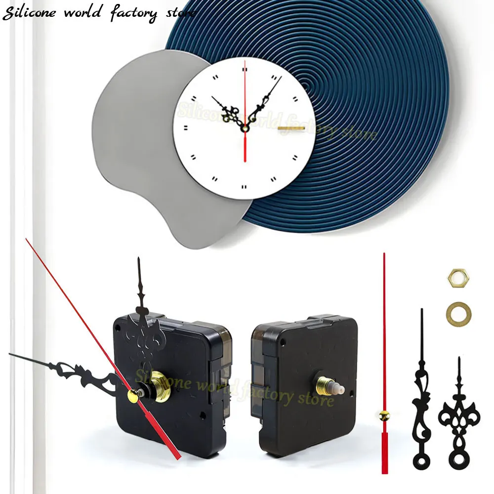 

SW Clock Mechanism Silent Quartz Movement Set Machine Wall Hands Silent Sweep Second Movement With Pointer DIY Repair Parts Tool