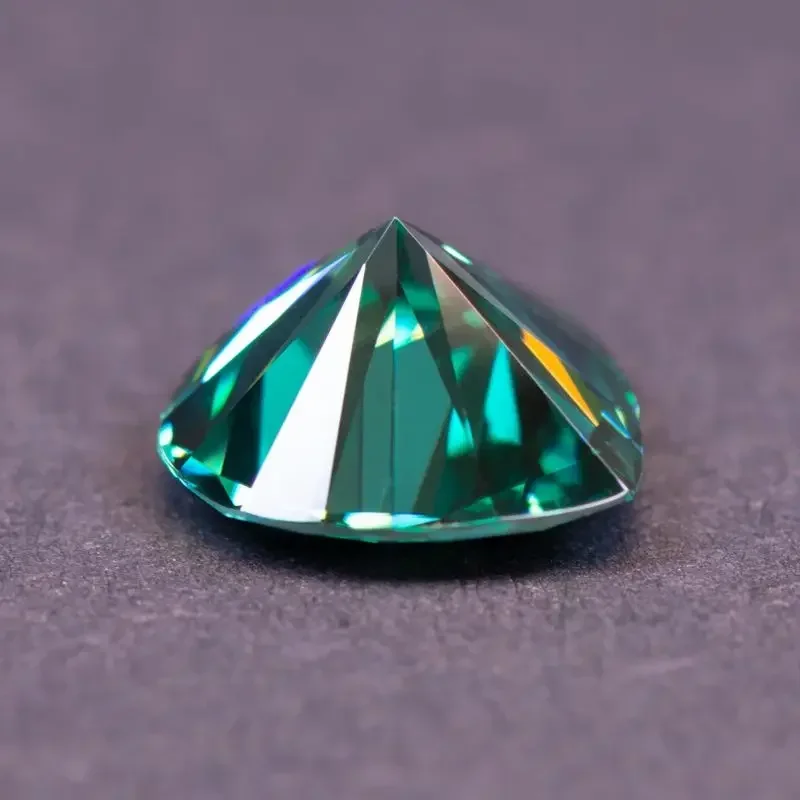 Moissanite Stone Heart Cut Natural Emerald Green Color Charms Gemstone DIY Advanced Jewelry Making Materials with Report