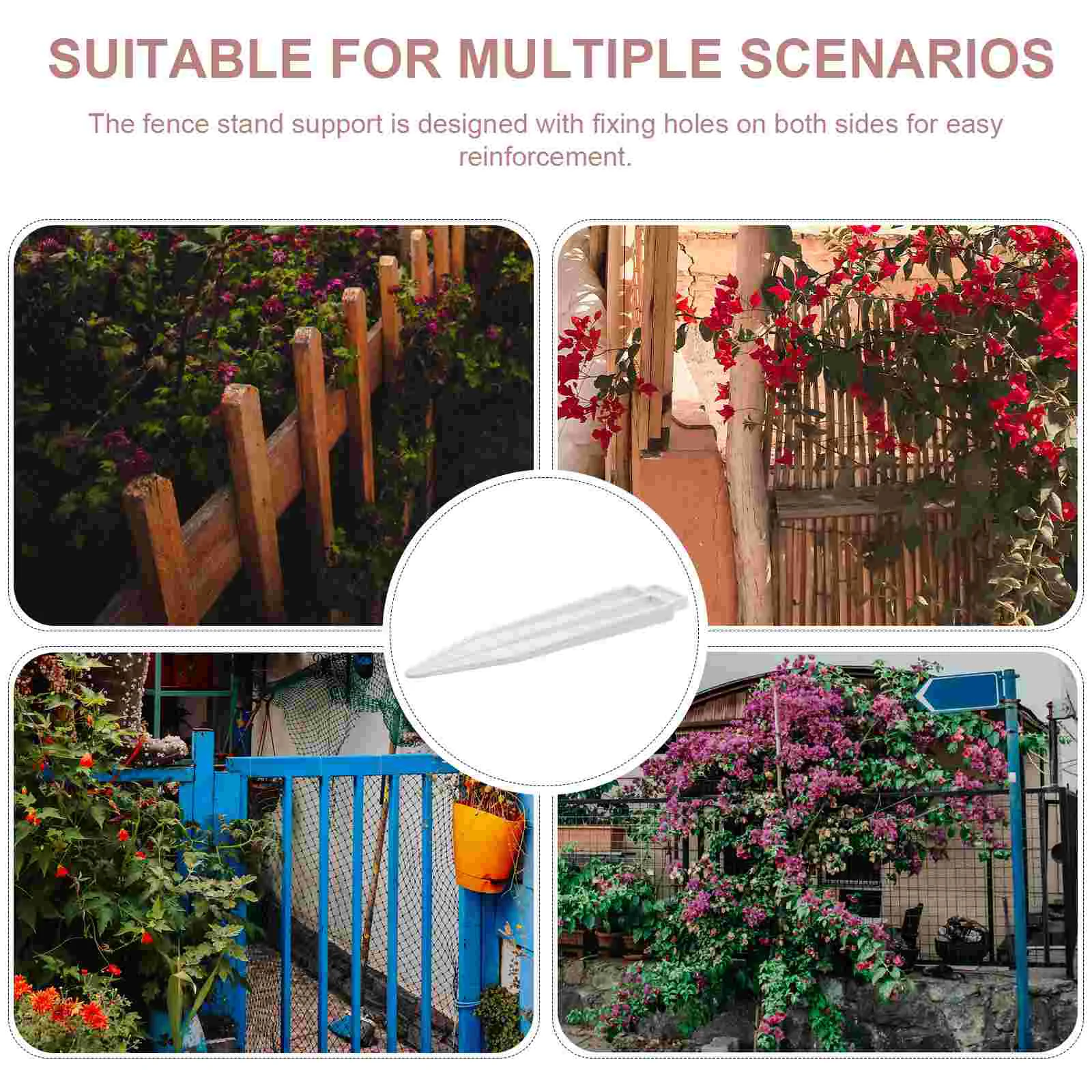 Bouchons de sol décoratifs blancs en PVC, accessoires de clôture de lit de fleur de jardin, pièces en plastique, fournitures de coordinateur, intérieur, campus, 8 pièces