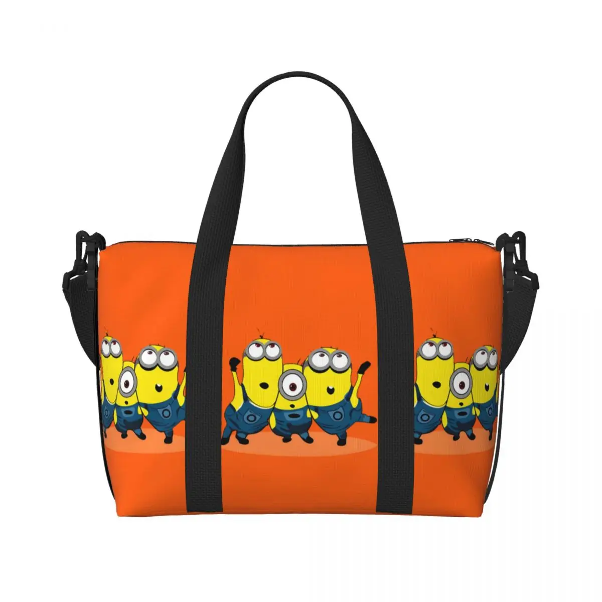 

Изготовленная на заказ большая сумка M-Minions, женская большая вместительная желтая капсульная сумка для пляжного спортзала, дорожные сумки