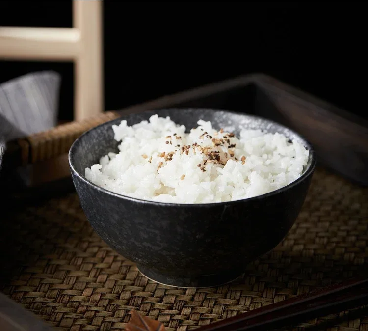 4.5-inch Ceramic Household Rice Bowl Japanese Retro Restaurant Home Tableware Eating Dishes Soup Bowl