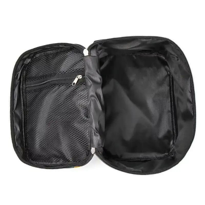 Portable Printed Cosmetic Bag, Waterproof Fabric, Large Capacity for Daily & Travel Makeup Storage