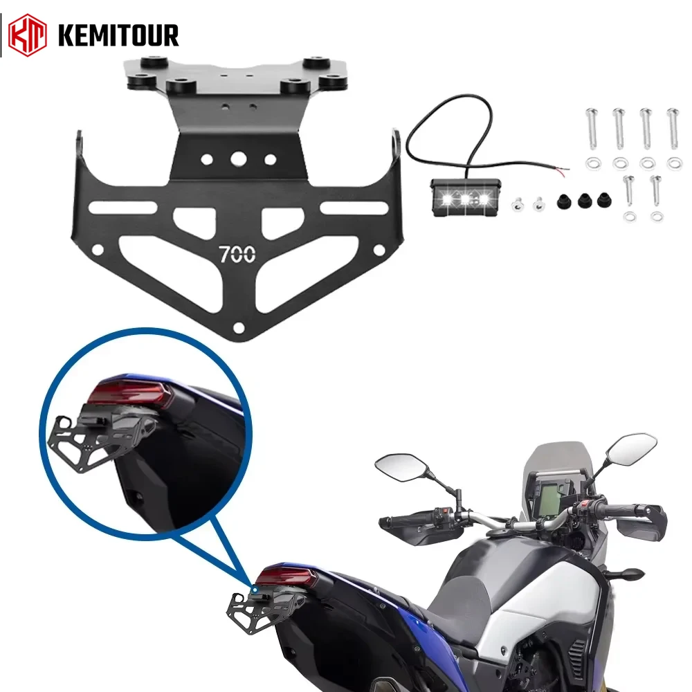 

License Plate Holder For Yamaha Tenere 700 2019 2020-2025 Motorcycle Rear Bracket Tail Tidy Fender Eliminator CNC Aluminum New