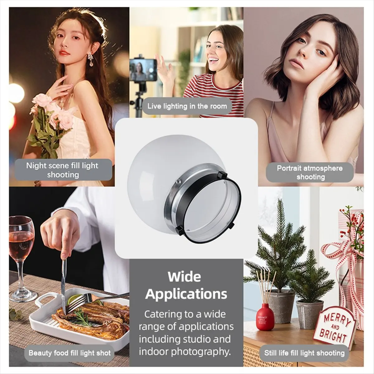 

【RABATT】6inch Soft Light Ball for Photography Translucent Diffuser Ball Flash Light for Advertising Art Photography