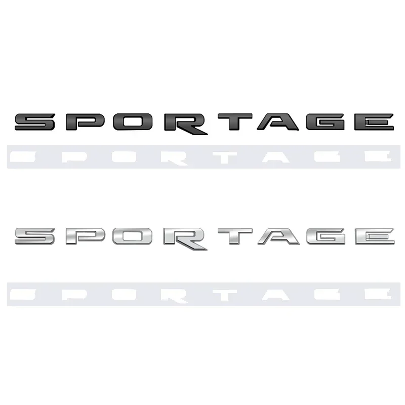 Car ABS Sportage Letters Emblem Rear Trunk Badge Sticker Decal for Kia Sportage Optima Soul Sorento Niro Forte K3 Accessories