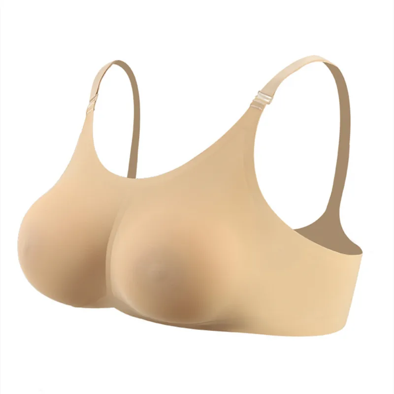 Silicone Bra Fake Mother Bra Silicone Prosthesis Breast Cross-Dressing Prosthetic Breast Fake Breast Chest Pad Simulation