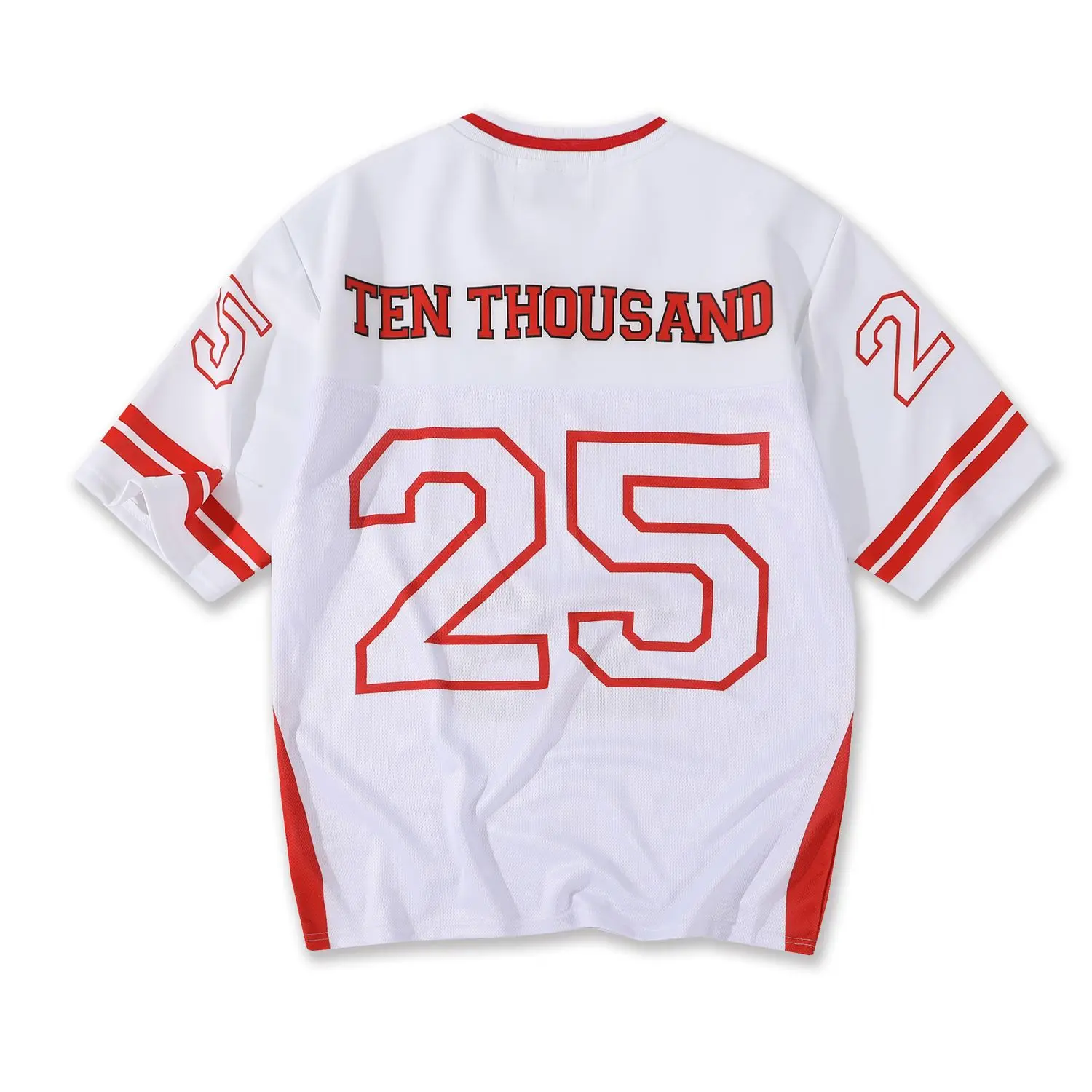 أزياء المرأة تريند عشرة 25 كرة القدم الأمريكية جيرسي هالوين حفلة عيد الميلاد هدية الرجال قميص رياضي كبير الحجم تنفس