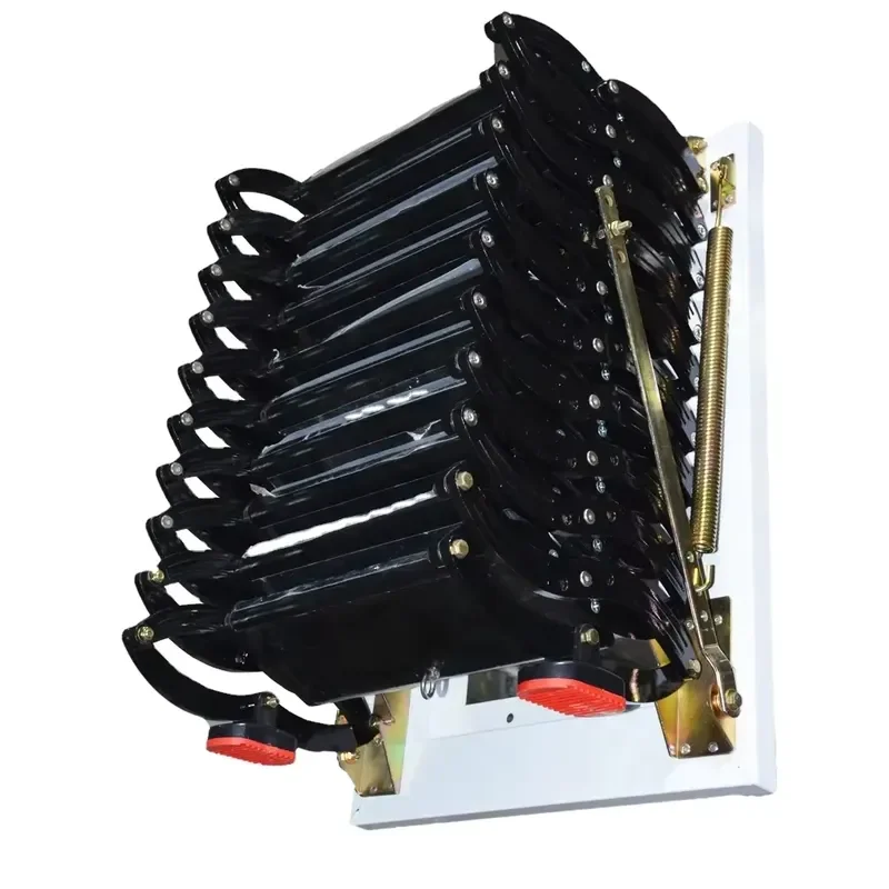 Durable White Forged Aluminum Alloy Wall Mounted Extension Ladder for Roof Entrance
