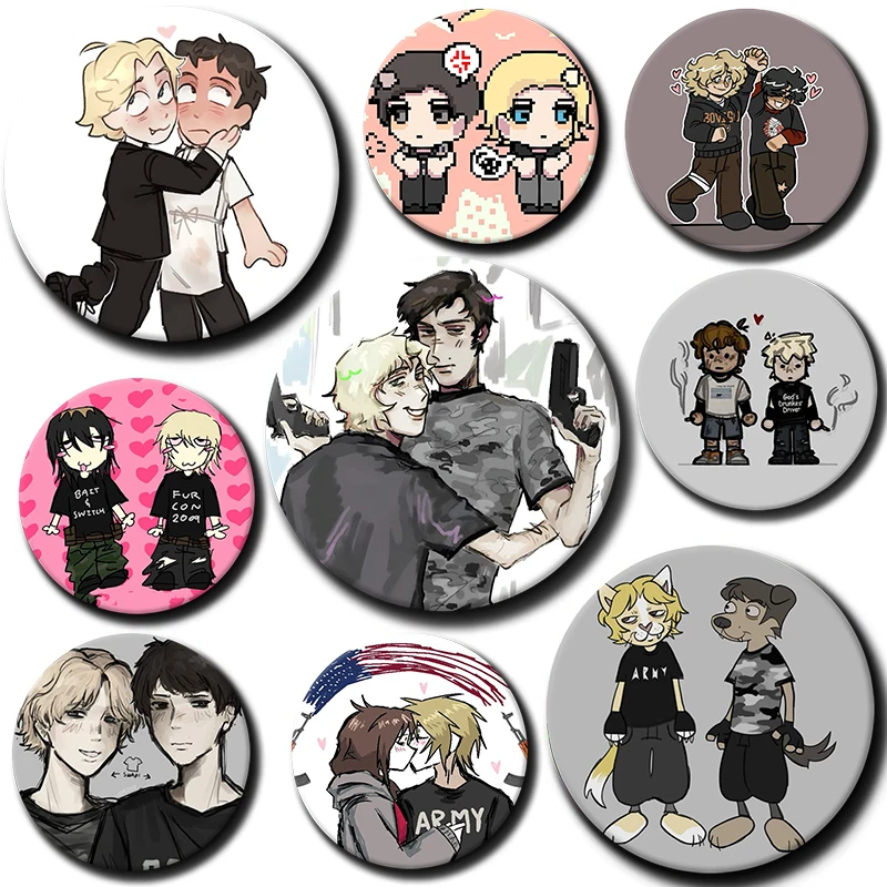 

Classic Movie Zero Day Fanart Soft Button Pin Andre and Cal Fanart Brooches Badge backpack Decor Accessories Fans Collect Gifts