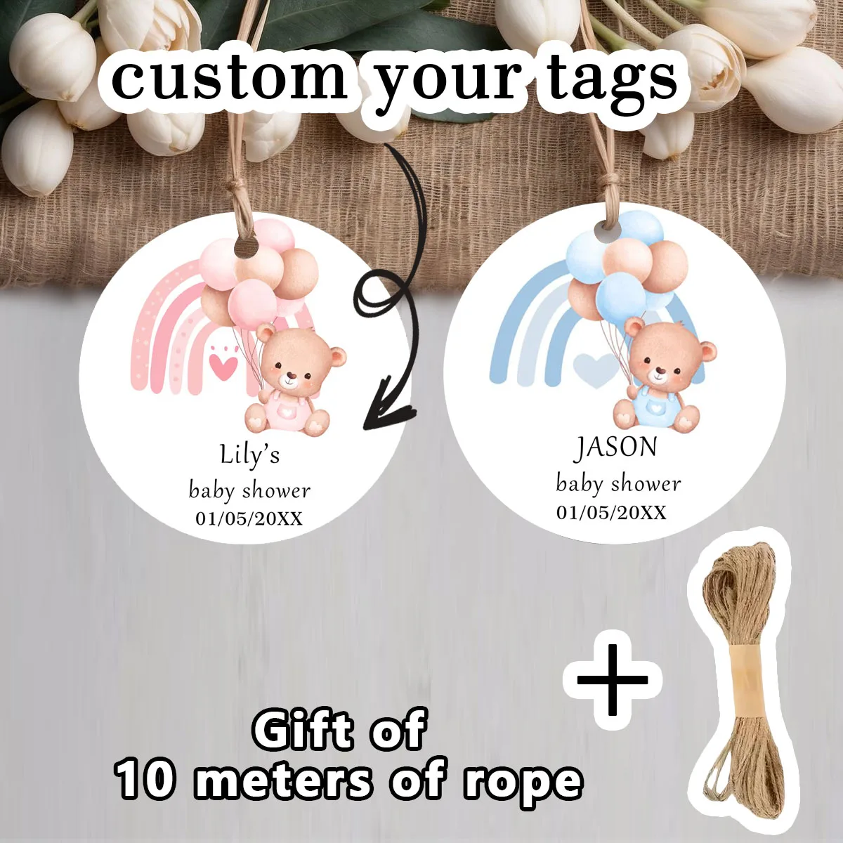 

90pcs customized personalized name and birthday cards (for weddings, baptisms, and party invitations)