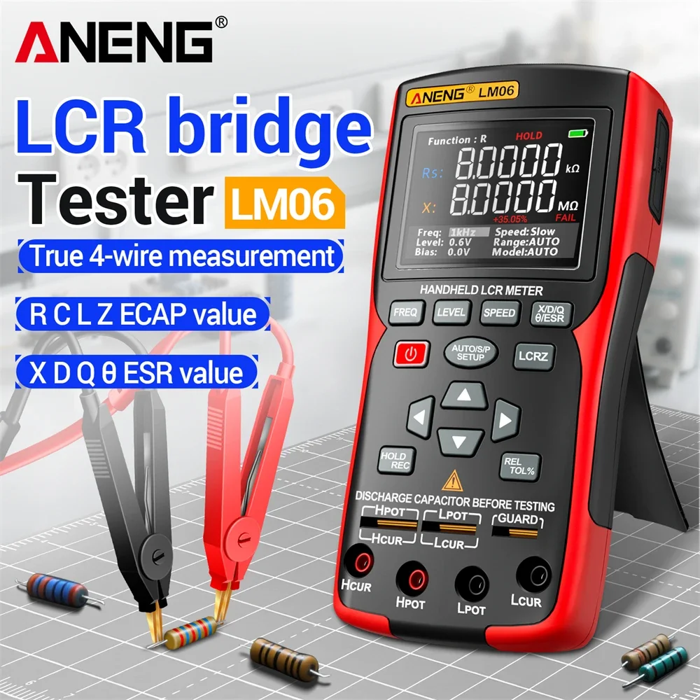 ANENG LM06 LCR Bridge Meter Portable Handheld Multimeter Capacitor Tester Inductance Electronic Component Auto Measurement Tool
