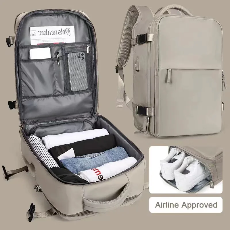 Hot Travel Backpack Men Airline Flight Suitcase Hand Luggage Bag Waterproof Laptop Backpacks Carry On Personal Item Bags For Men