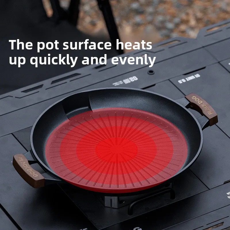Sartenes Multifuncionales Blackdog - Sartén para Asar y Hacer Barbacoas para el Hogar, Exteriores e Inducción, Antiadherente, Estilo Coreano