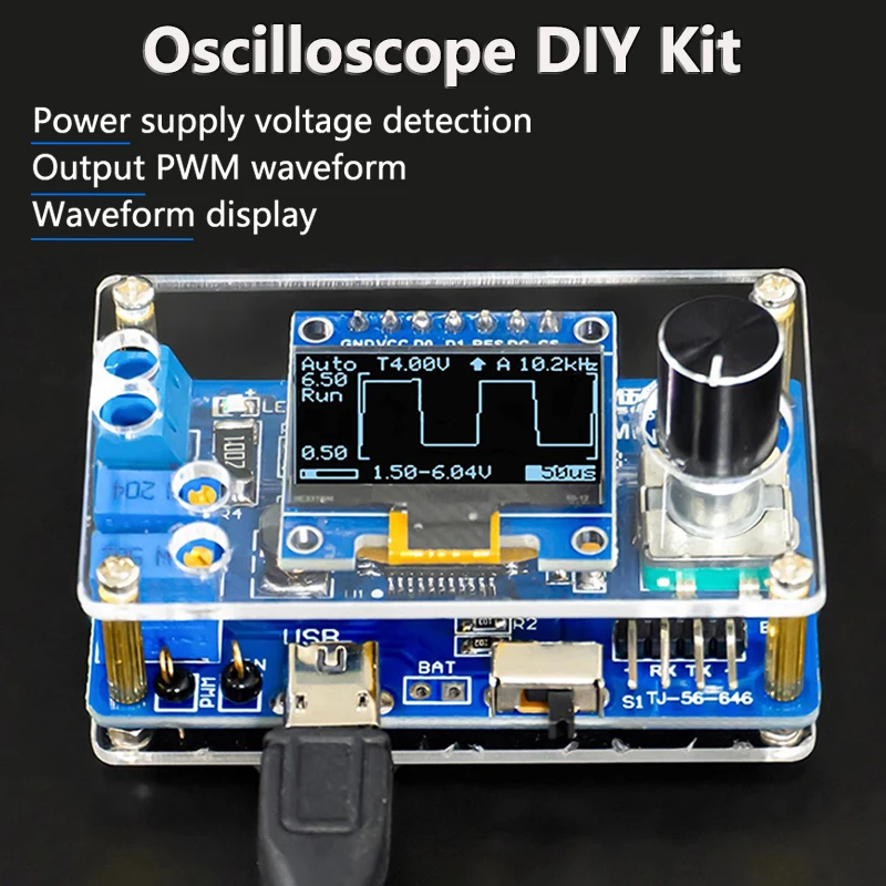 Micro Oscilloscope DIY Kit STC8 Microcontroller Electronic Circuit Patch Welding Practice Kit