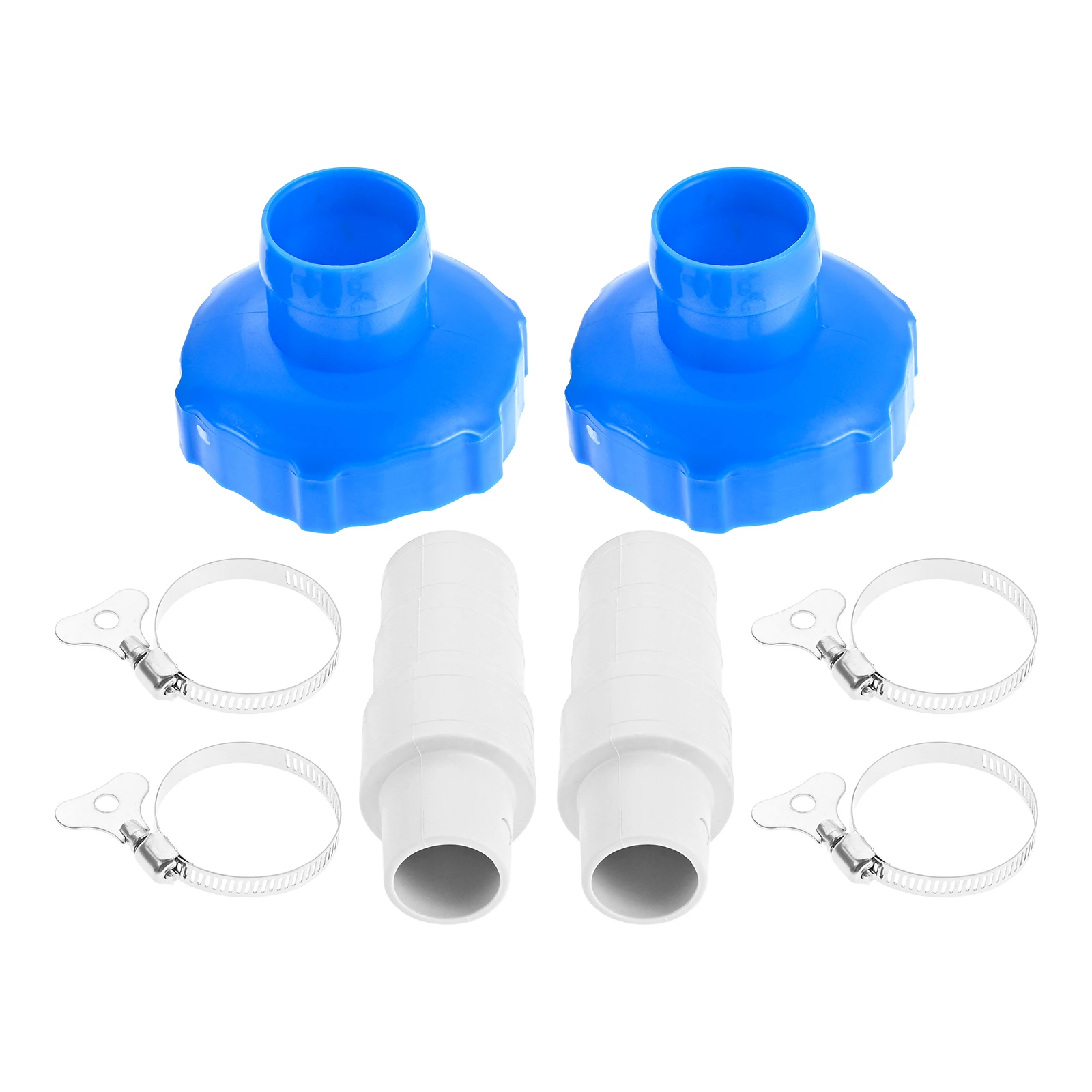 

8Pcs Pool Hose Adapter Connector Coupling - 1-1/4' or 1-1/2' Connector and 11238 B Adaptor with Hose Clamp for Swimming Pool