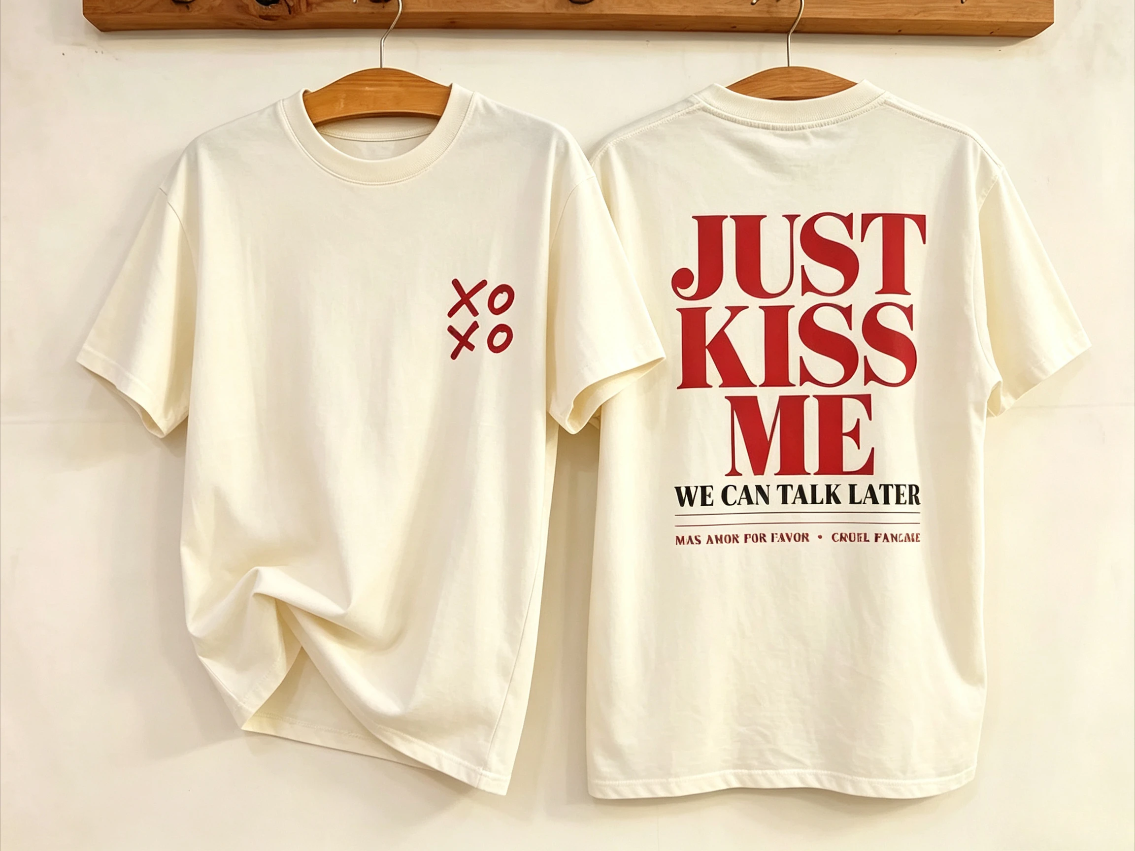 Summer Y2k Fashion T-shirts Just Kiss Me Funny Graphic Print Cotton T-Shirt Positive Shirt Gift Casual Streetwear Unisex 2026