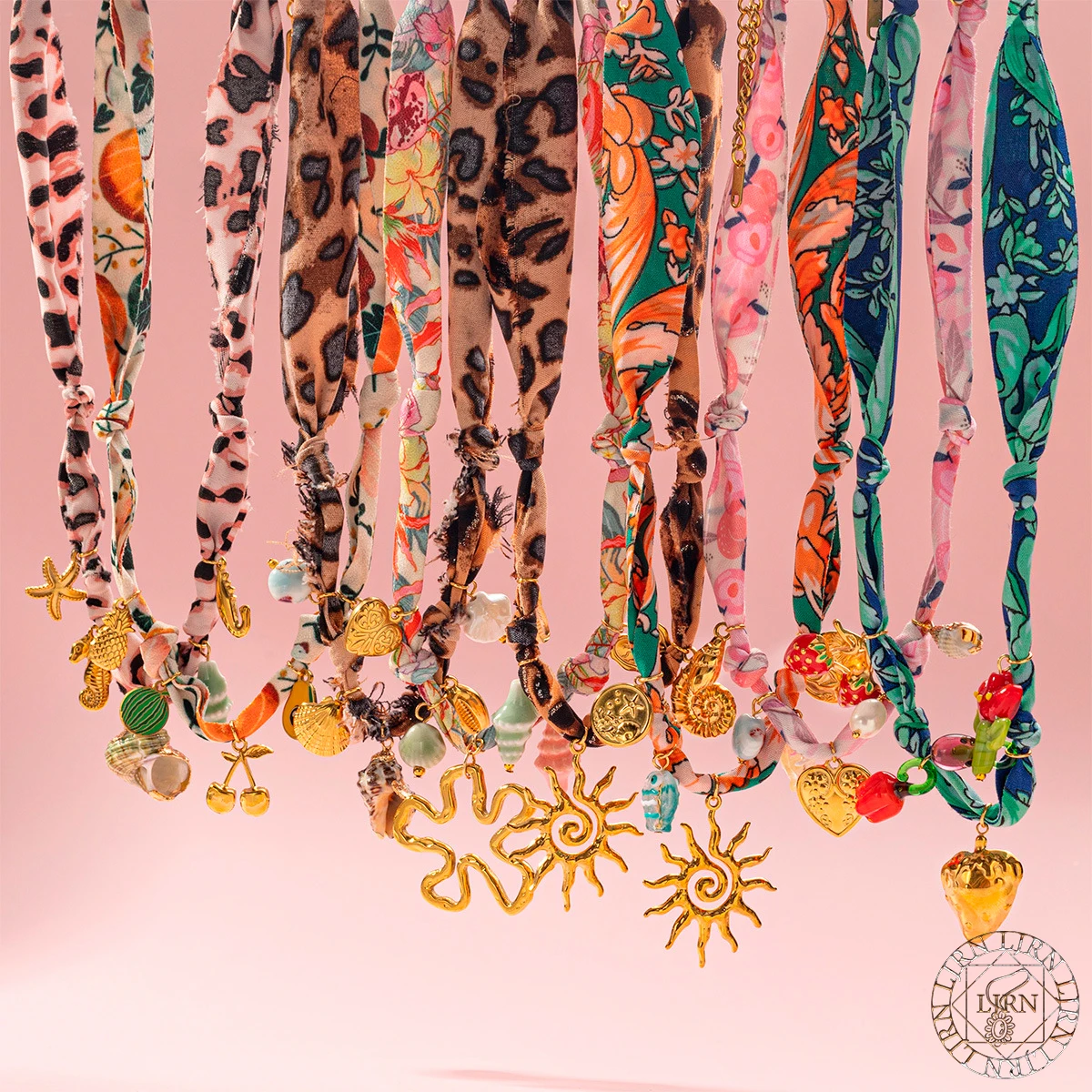 

New Necklace Scarves Shells Fish Strawberry Stainless Steel Pendant Stylish Women Necklaces Colorful Necklaces Choker Jewelry
