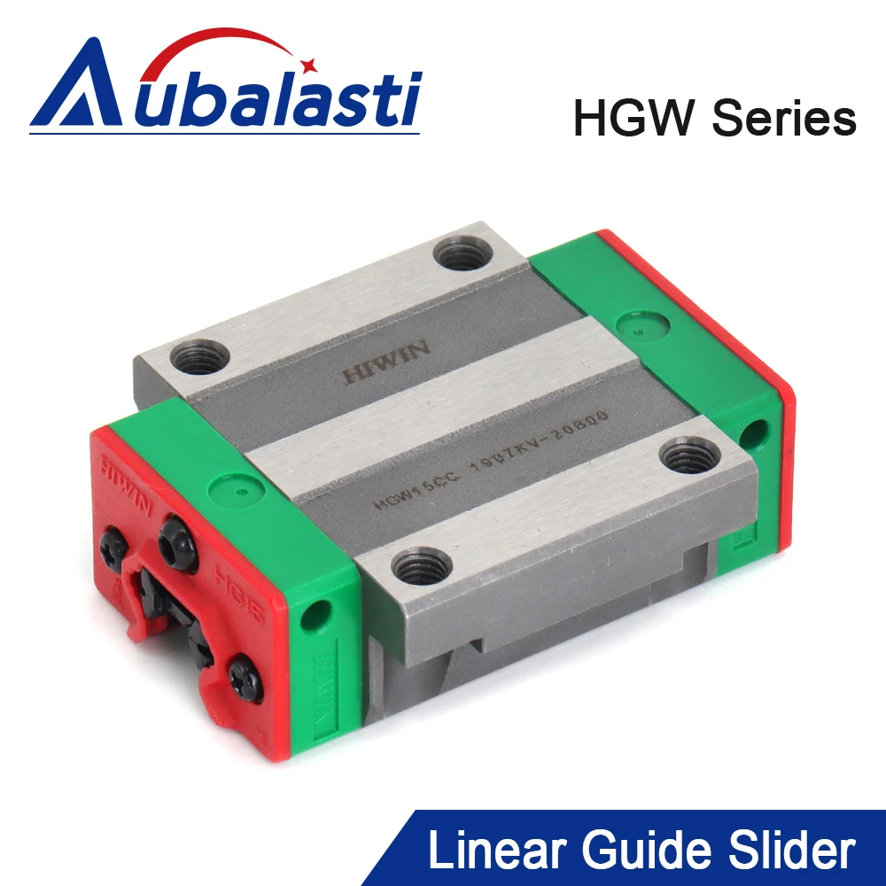 Aubalasti HIWIN Linear Guide Rail Slider HGW15CA 20CA 25CA 30CA Linear Rail Linea Bearing for Engraving and Cutting Machine