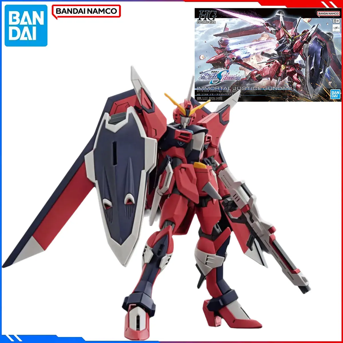

Подлинная оригинальная фигурка Bandai Gundam, наборы моделей HGUC 1/144, аниме-фигурки Immortal Justice Gundam, экшн-модель, игрушки, подарок для ребенка