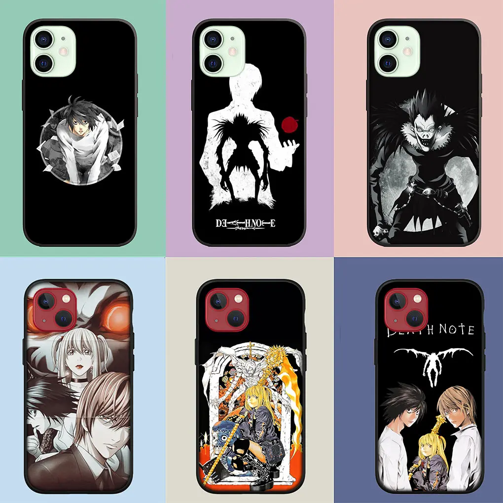 Rem Misa Deaths Note L Ryuk kira Cover Phone Case for Apple iPhone 15 14 Plus 13 12 Mini Pro Max XR + 13Pro 14+ 15+ Funda Casing