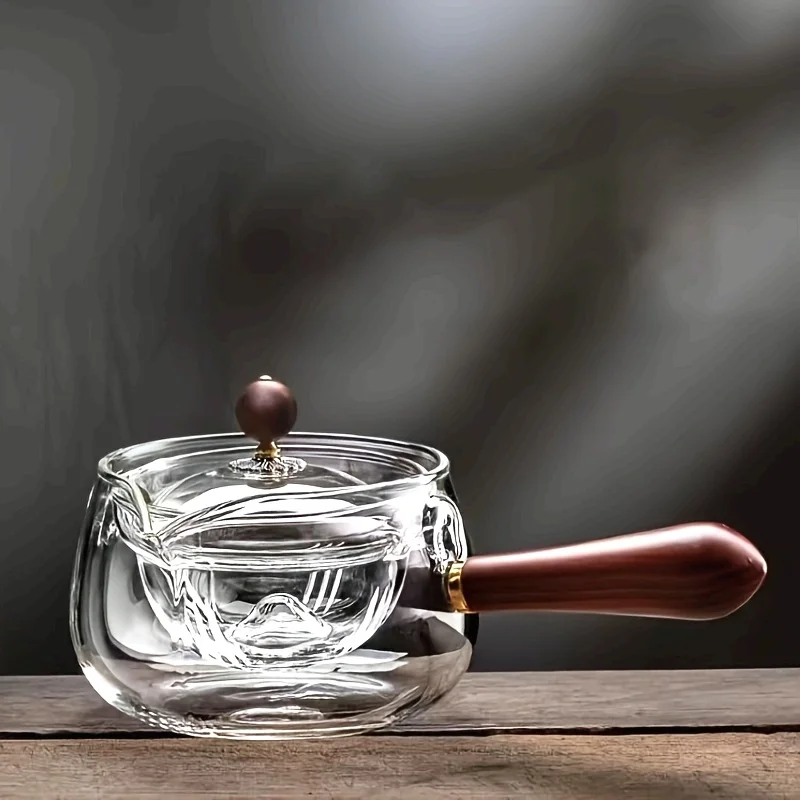 

Side Handle Glass Teapot High Temperature Resistant Rotating Xiaoganchen Tea Set Brewing Pot